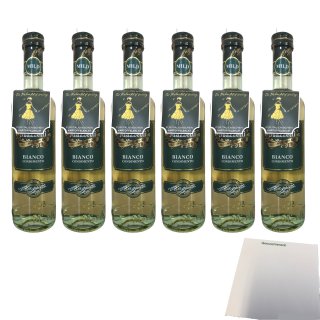 Mazzetti Condimento Balsamico Bianco Balsamessig Balsano 6er Pack (6x0,5l Flasche) + usy Block