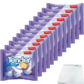 Milka Tender Milch Minis 12er Pack (12x150g Beutel) + usy Block