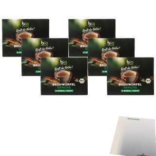 Biozentrale Brühwürfel Gemüse 6er Pack (6x60g Packung) + usy Block