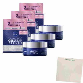 Nivea Visage Cellular Anti-Age Nachtcreme 3er Pack (3x50ml) + usy Block