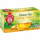 Teekanne Grüner Tee Ingwer Orange 6er Pack (6x 20x 1,75g Teebeutel) + usy Block
