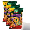 Funny Frisch Donuts Erdnuss Original 3er Pack (3x110g Packung) + usy Block
