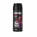 Axe Deospray Recharge Sport Refresh 3er Pack (3x150ml) + usy Block