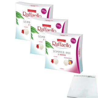 Ferrero Raffaello Sommer Mix Passionsfrucht Limited Edition und Klassik 3er Pack (3x260g Packung) + usy Block