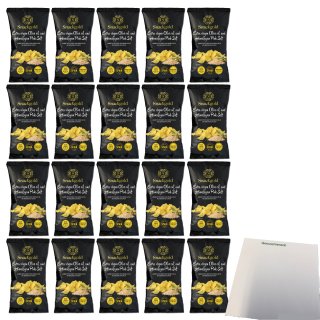 Snackgold Extra virgen Olive oil and Himalayan Pink Salt Chips 20er Pack (20x125g Beutel Chips mit Olivenöl und Himalaya Salz) + usy Block