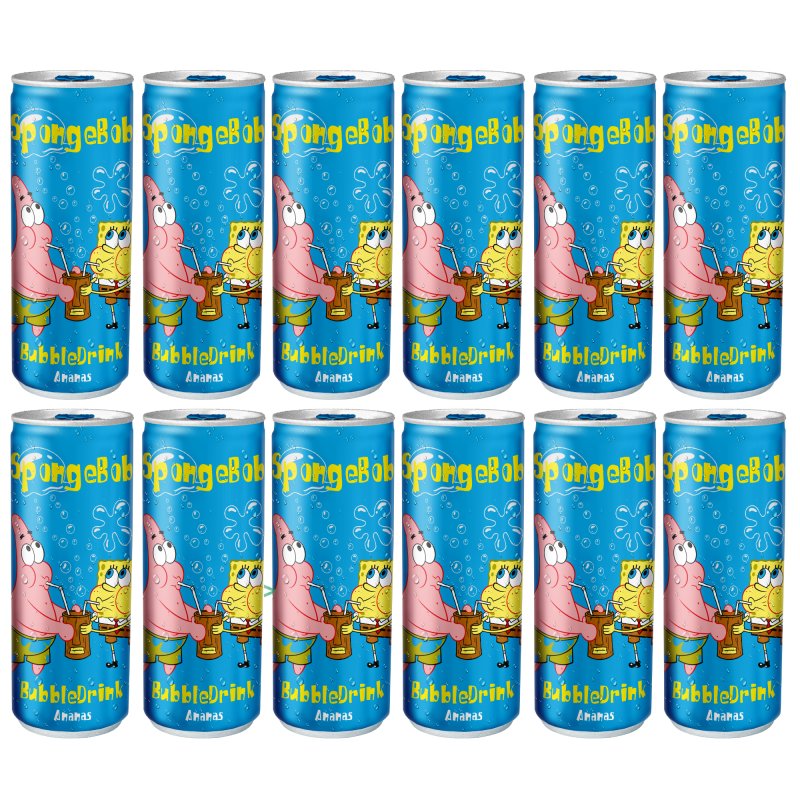 Spongebob Bubble Drink Ananas (12x250ml Dose)