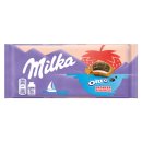 Milka Oreo Sandwich Erdbeer Schokoladentafel 10er Pack (10x92g) + usy Block