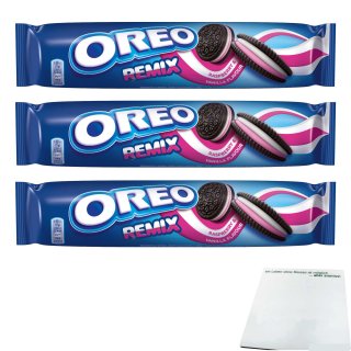 Oreo Remix Raspberry 3er Pack (3x157g Rolle) + usy Block