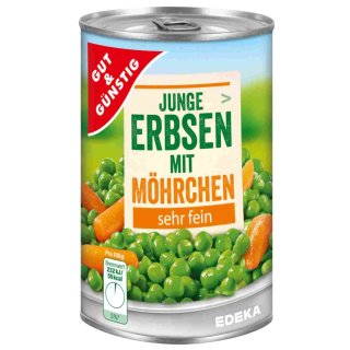 G&G Junge Erbsen mit Möhrchen sehr fein (400g Dose)