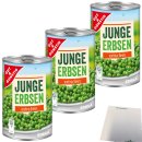 G&G Junge Erbsen extra fein 3er Pack (3x400g Dose) + usy Block