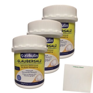 Zirkulin Glaubersalz 3er Pack (3x100g Pulver) + usy Block
