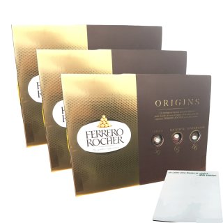 Ferrero Rocher Origins 3er Pack (3x450g Packung) + usy Block