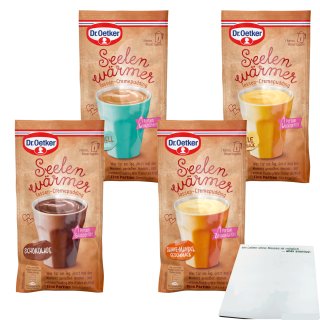 Dr. Oetker Seelenwärmer Pudding Sorten-Mix (4x Beutel à 58–59g) + usy Block
