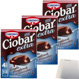 Cameo Ciobar extra mit schmelzenden Schokoflocken 3er Pack (3x100g Packung) + usy Block