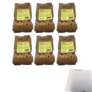 Puglia Sapori Taralli Gebäck mit Olivenöl 6er Pack (6x200g Beutel) + usy Block