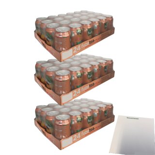 fuzetea peach (Pfirsich Eistee) 3er Pack (3x24x330ml Dose) + usy Block
