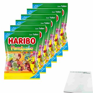 Haribo Phantasia Sauer lecker 6er Pack (6x200g Beutel) + usy Block