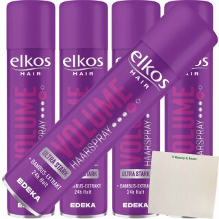 Elkos Haarspray Volume ultra stark 5er Pack (5x300ml) + usy Block