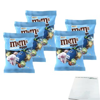 M&Ms Moulded Crispy Choco Eggs 5er Pack (5x72g Beutel) + usy Block