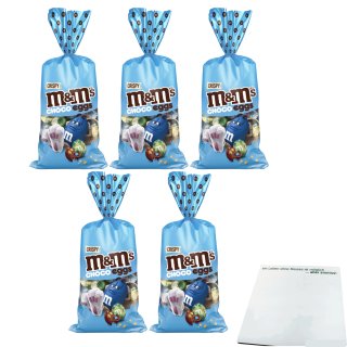 M&Ms Moulded Crispy Choco Eggs 5er Pack (5x187g Beutel) + usy Block