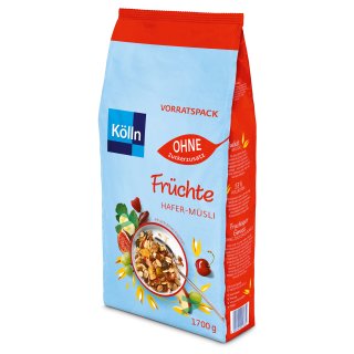 Kölln Früchte Müsli ohne Zuckerzusatz (1,7kg Packung)