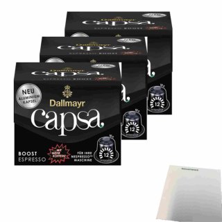 Dallmayr Capsa Espresso Boost 3er Pack (3x56g Packung) + usy Block