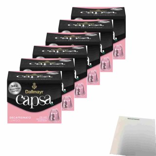 Dallmayr Capsa Lungo Decaffeinato 6er Pack (6x56g Packung) + usy Block