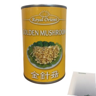 Royal Orient Golden Mushrooms, Goldene Pilze (425g Dose) + usy Block