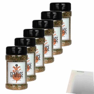 Ankerkraut Für Gemüse zum Würzen 6er Pack (6x200g Streuer) + usy Block