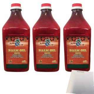 Afroase Palmöl zomi 3er Pack (3x2l Flasche) + usy Block