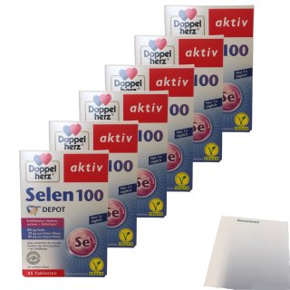 Doppelherz Selen 100 2-Phasen Depot 45 er 6er Pack (6x45 Tabletten) + usy Block
