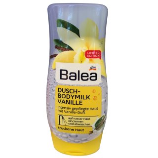 Balea Dusch Bodymilk Vanille für trockene Haut (400ml Flasche)