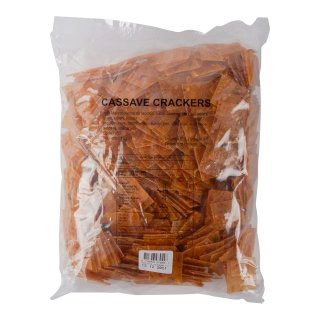 Cassave crackers 3 x 3 cm Zak 1 kilo