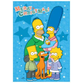 Adventskalender Simpsons, Motiv: Simpson Familie und Hund Knecht Ruprecht (blau), 120g