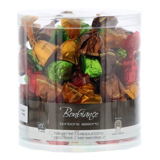 Bonbons assorti Caramel, cappuccino, advocaat, kersentruffel Silo 1 kilo