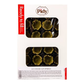 Veggie cups mini spinach Doos 84 gram