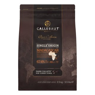 Callebaut Callets Schokolade, Herkunft Madagaskar (2,5kg Packung)