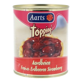 Topping aardbeien Blik 850 gram