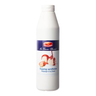 Topping aardbeien ice cream specials Fles 1 kilo