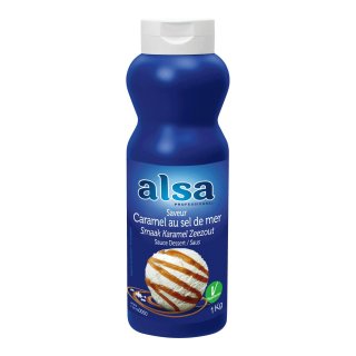 Topping karamel-zeezout Fles 1 kilo