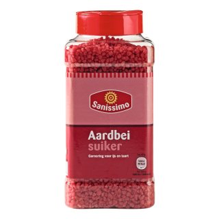 Aardbei suiker garnering voor ijs en taart Pot 650 gram