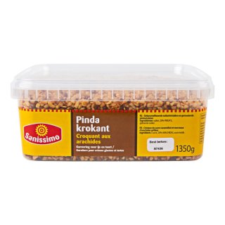 Pinda krokant garnering voor ijs en taart Doos 1,35 kilo