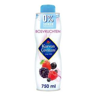 Bosvruchten siroop 0% suiker toegevoegd 6 flessen x 75 cl