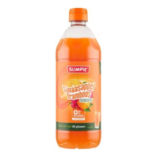Siroop sinaasappel framboos 0% 6 petflessen x 65 cl