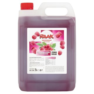 Vruchtensiroop framboos zero Fles 5 liter
