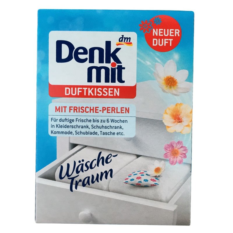 Wäscheduft Dm Kleiderschrank Duft Denkmit Duftkissen Mit Frische Perlen Wäschetraum (4St)