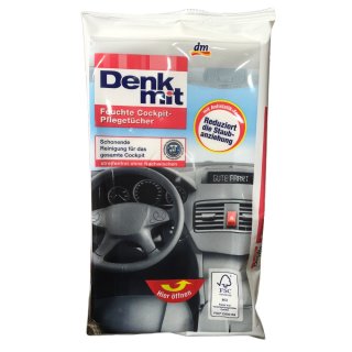 Denkmit Feuchte Cockpitpflegetücher (20St Beutel)