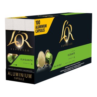 Koffie capsules lungo elegante Doos 100 stuks