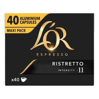 Koffie capsules ristretto Doos 40 stuks x 5,2 gram