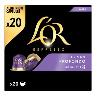 Lungo Profondo Espresso Kaffeekapseln (20Stk, 104g Packung)